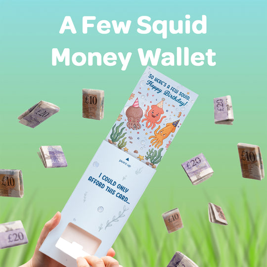 Money Cannon Surprise Wallet Card - A Few Squid