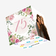 75th Birthday Pink Flowers Confetti-exploding Greetings Card