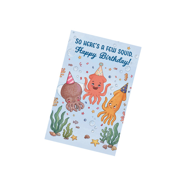 Money Cannon Surprise Wallet Card - A Few Squid