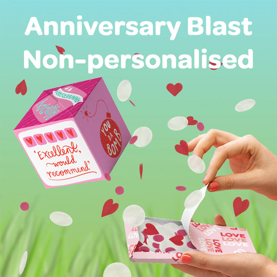 Anniversary Blast Non-Personalised 5-Sided Confetti-exploding Greetings Card
