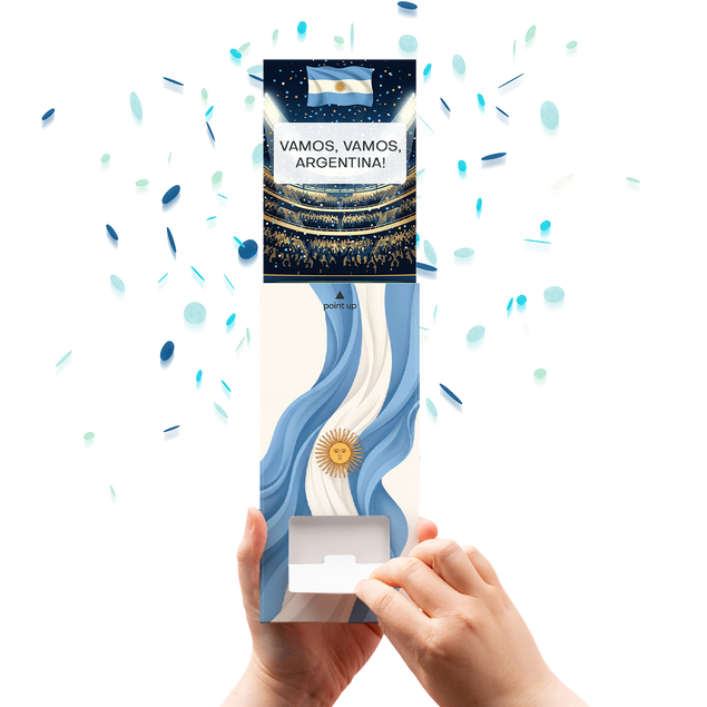 Argentina Football World Cup Cannon Confetti Shooter Card