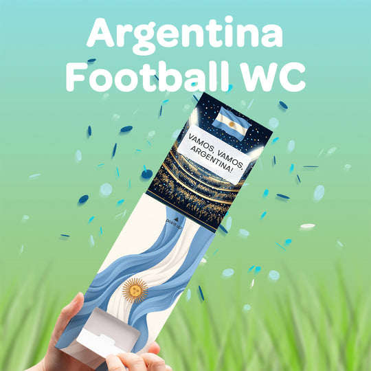 Argentina Football World Cup Cannon Confetti Shooter Card