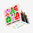 Merry Christmas Colourful Gifts Confetti-exploding Greetings Card
