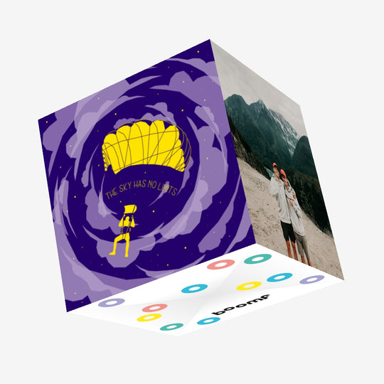 The Sky Has No Limits Skydiving Confetti-exploding Greetings Card