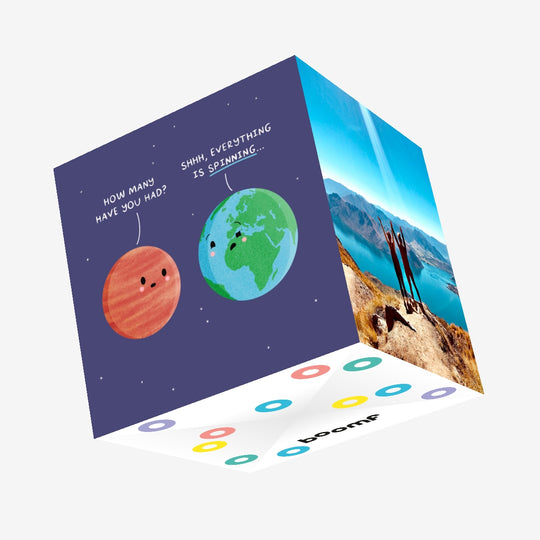 Shhh, Everythign Is Spinning - Funny Confetti-exploding Greetings Card