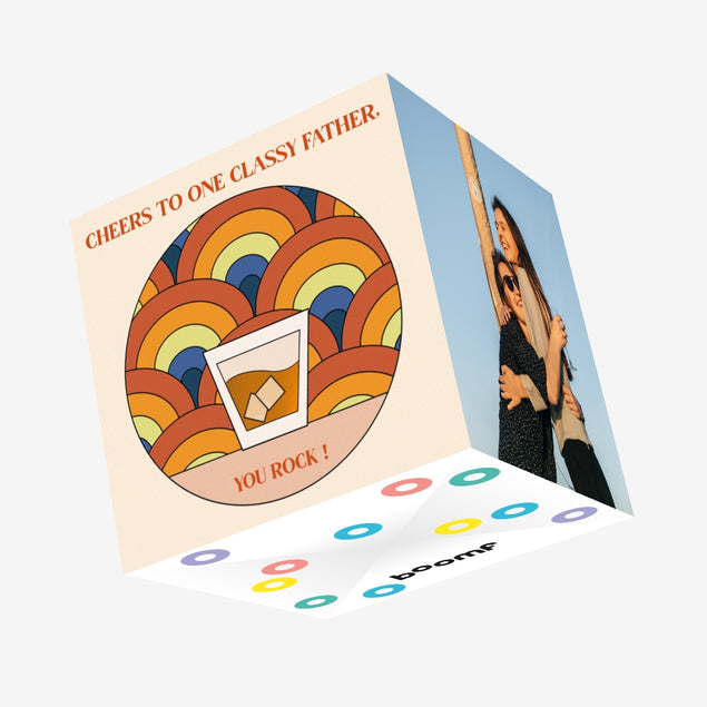 One Classy Father Confetti-exploding Greetings Card