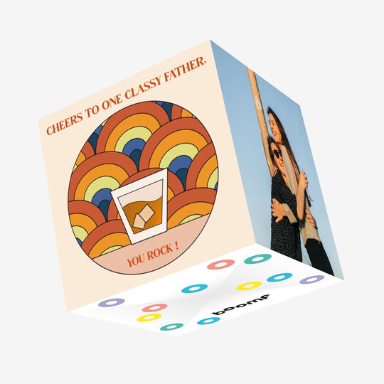 One Classy Father Confetti-exploding Greetings Card