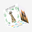 Giraffe Happy Birthday Confetti-exploding Greetings Card