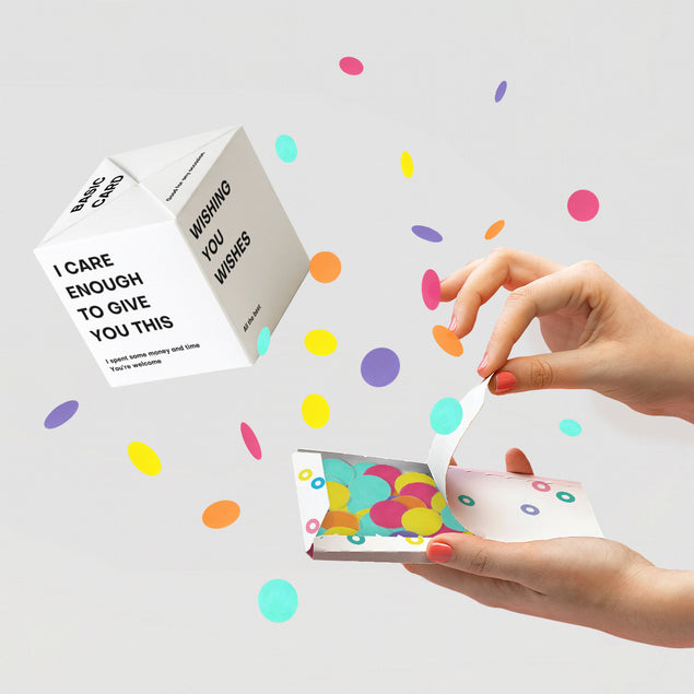Basic Card Non-Personalised 5-Sided Confetti-exploding Greetings Card