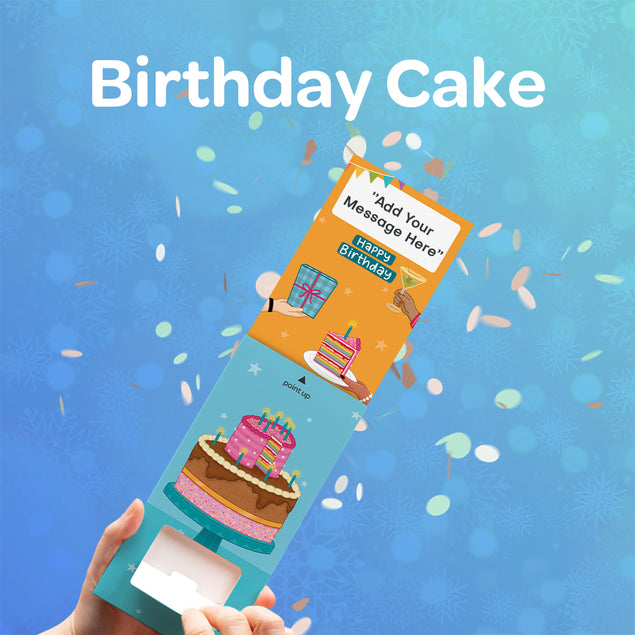 Birthday Cake Cannon Confetti Shooter Card