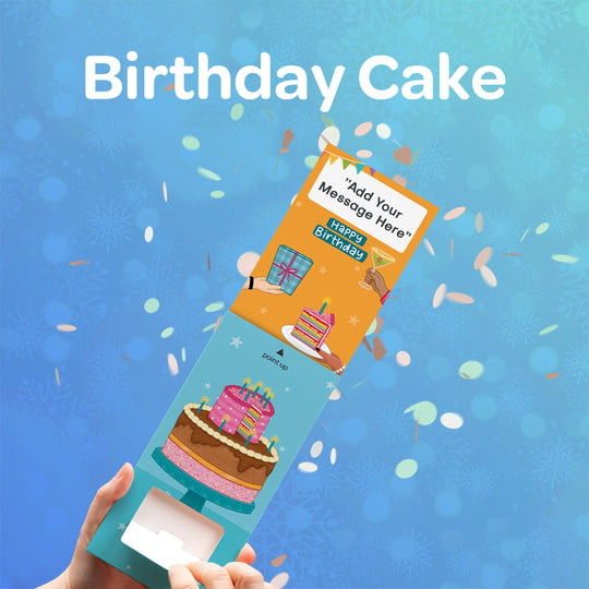 Birthday Cake Cannon Confetti Shooter Card