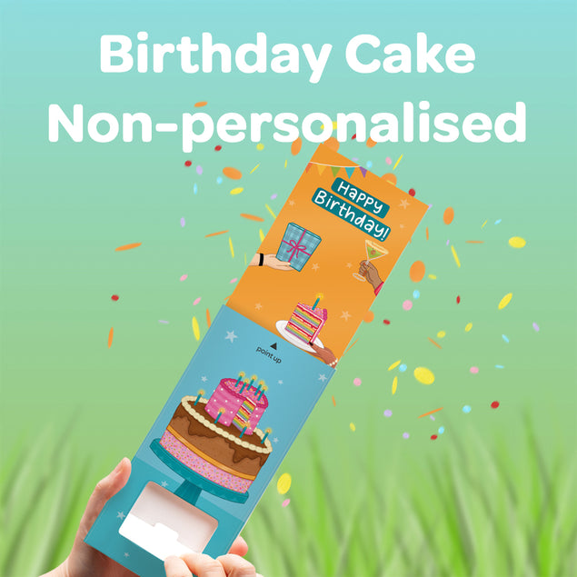 Birthday Cake Non-personalised Cannon Confetti Shooter Card