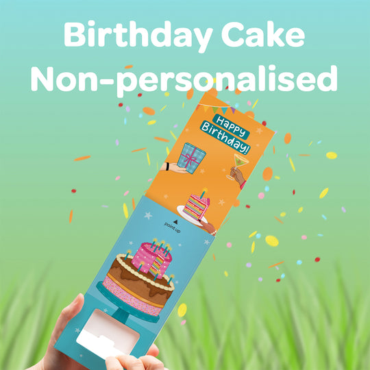 Birthday Cake Non-personalised Cannon Confetti Shooter Card