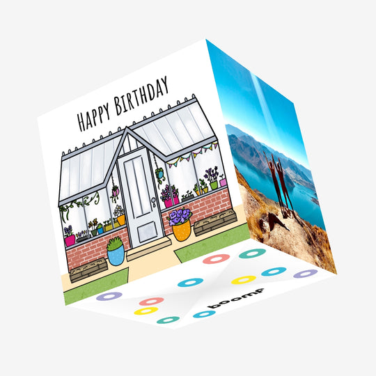 Greenhouse Birthday Confetti-exploding Greetings Card