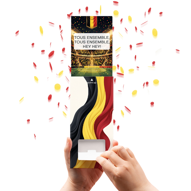 Belgium Football World Cup Cannon Confetti Shooter Card