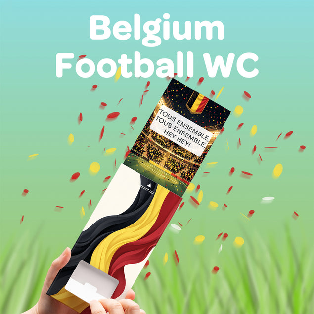 Belgium Football World Cup Cannon Confetti Shooter Card