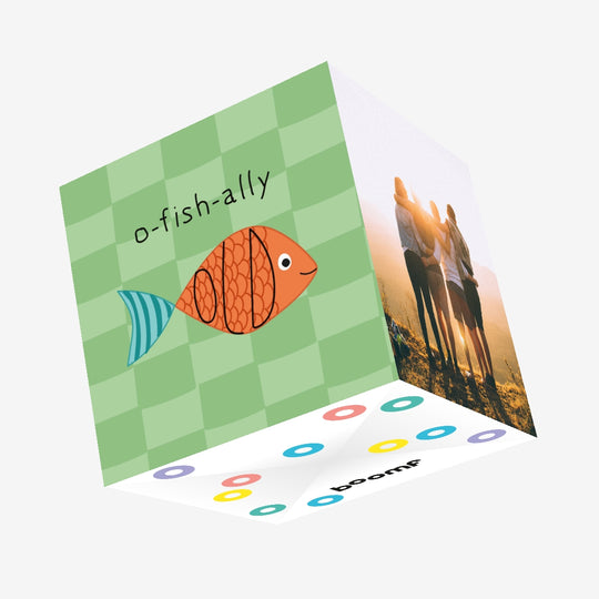 O-Fish-Ally Old Funny Birthday Confetti-exploding Greetings Card
