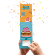 Birthday Cake Non-personalised Cannon Confetti Shooter Card