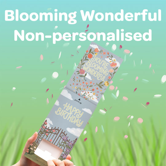 Blooming Wonderful Non-personalised Birthday Cannon Confetti Shooter Card