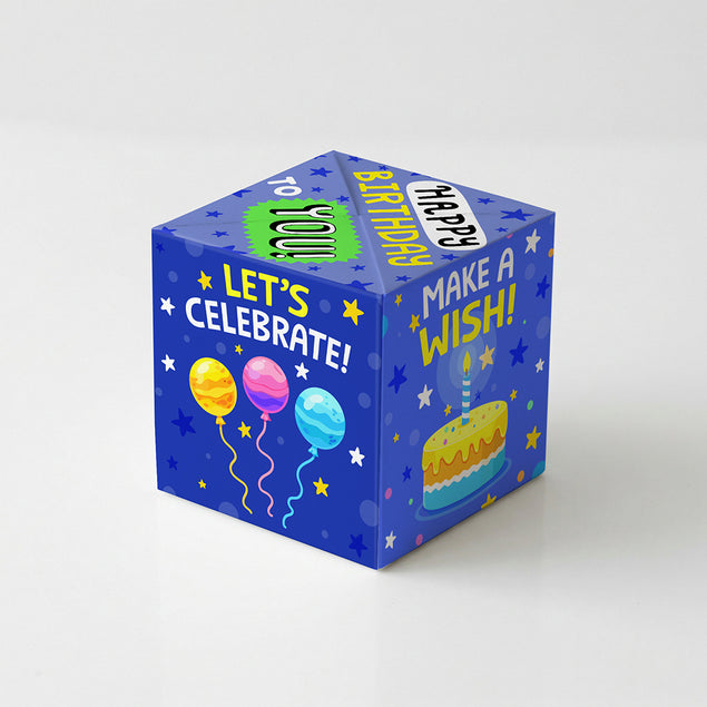 Space Birthday Non-Personalised 5-Sided Confetti-exploding Greetings Card