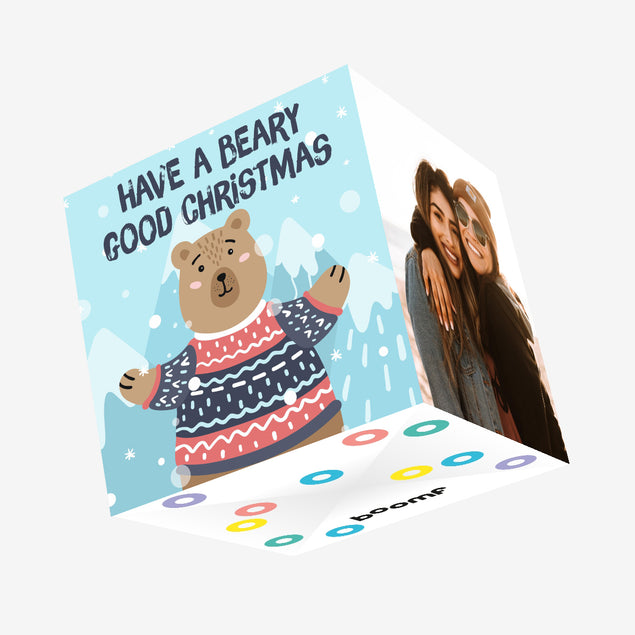 Beary Good Christmas Confetti-exploding Greetings Card