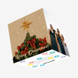 Merry Christmas Vintage Christmas Tree Confetti-exploding Greetings Card