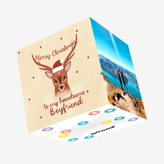 Merry Christmas Boyfriend Confetti-exploding Greetings Card