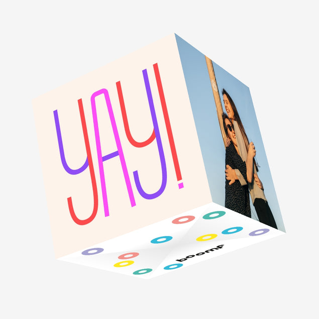 Yay Fine Lines Celebration Confetti-exploding Greetings Card