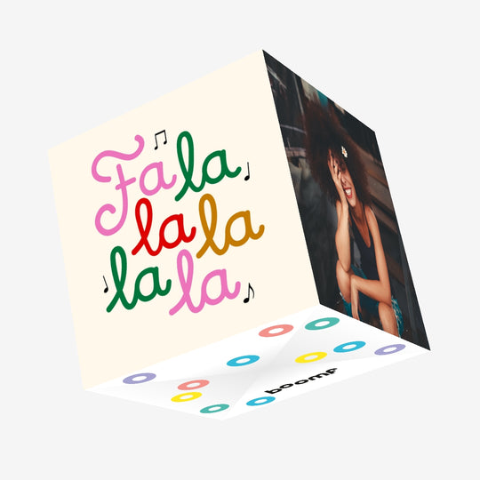 Fa La La La La Christmas Confetti-exploding Greetings Card
