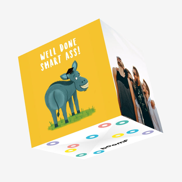 Well Done Smart Ass Cheeky Donkey Confetti-exploding Greetings Card