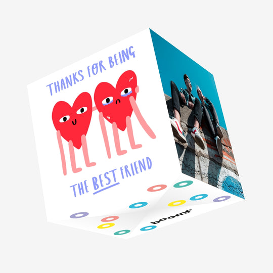 Thanks For Being The Best Friend Confetti-exploding Greetings Card