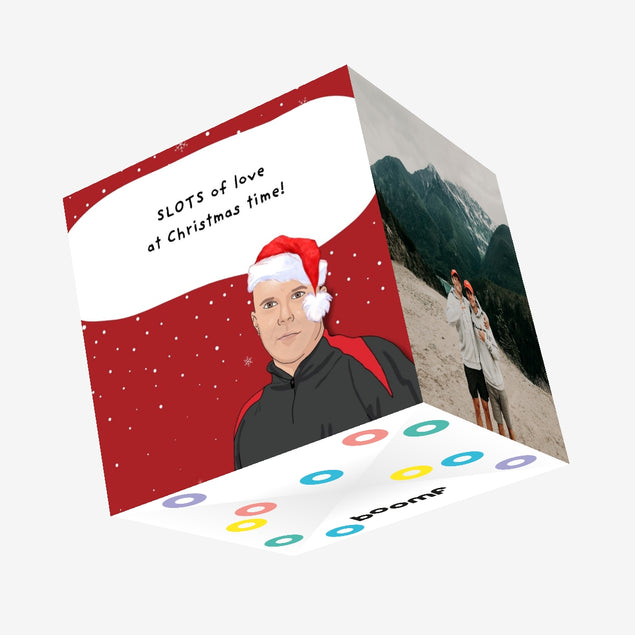 Arne Slot, Liverpool, Football, Premier League, Slots of love, Christmas , For him, For her, For Liverpool supporters, For reds fans Confetti-exploding Greetings Card