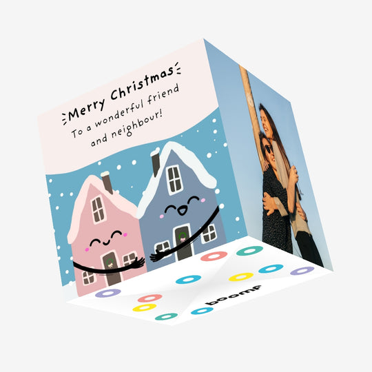 Wonderful Friend And Neighbour Christmas Confetti-exploding Greetings Card