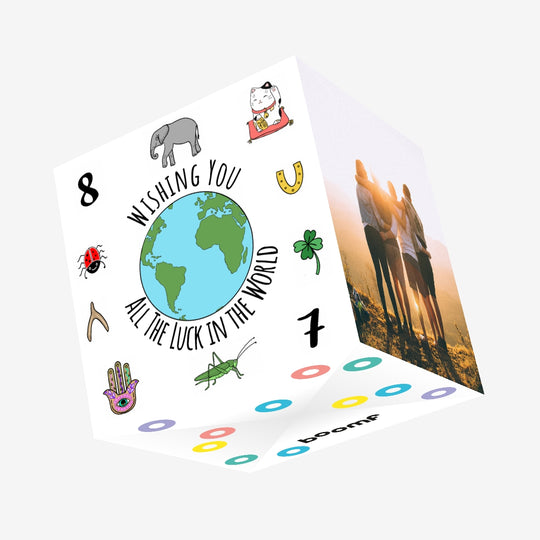 All the Luck in the World Confetti-exploding Greetings Card