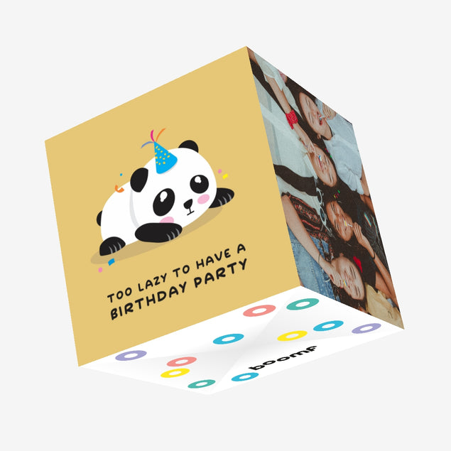 Little Panda Happy Birthday Confetti-exploding Greetings Card