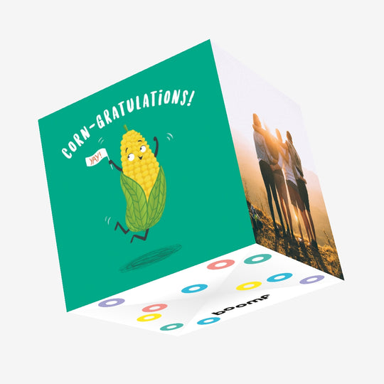 Yay Corn-Gratulations Sweetcorn Confetti-exploding Greetings Card