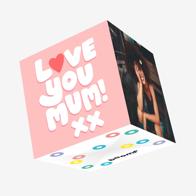 Love You Mum! Kisses Confetti-exploding Greetings Card