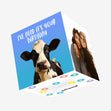 Funny cow birthday card for all ages - I've herd it's your birthday Confetti-exploding Greetings Card