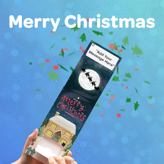 Christmas Cannon Confetti Shooter Card