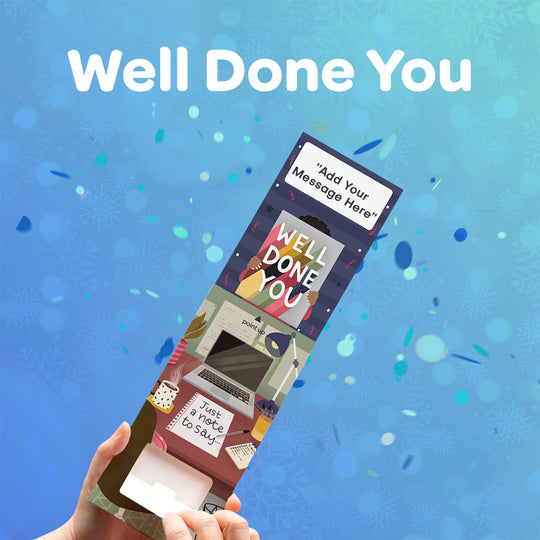 "Well Done You" Cannon Confetti Shooter Card
