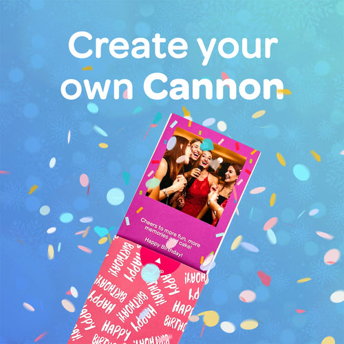 Create Your Own Cannon Confetti Shooter Card