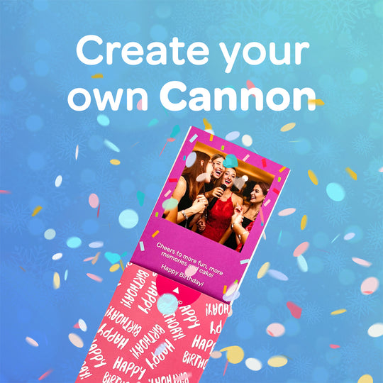 Create Your Own Cannon Confetti Shooter Card