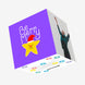 Be Merry Christmas Star Purple Confetti-exploding Greetings Card