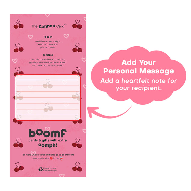 Cherrysh You Non-personalised Anniversary Cannon Confetti Shooter Card