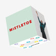 Kiss Me Under The Mistletoe Christmas Confetti-exploding Greetings Card