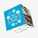Feel Better Soon Flower Garland Blue Confetti-exploding Greetings Card