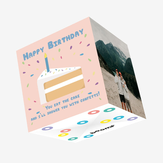 Cake & Confetti Birthday Confetti-exploding Greetings Card