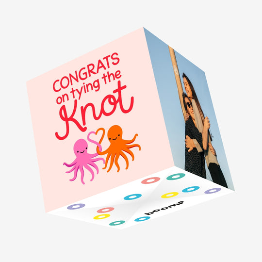 Tying The Knot Octopuses Wedding Confetti-exploding Greetings Card