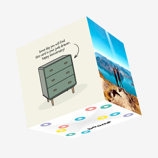 Funny Drawer Joke Anniversary Confetti-exploding Greetings Card