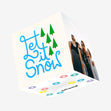 Let It Snow White Christmas Confetti-exploding Greetings Card